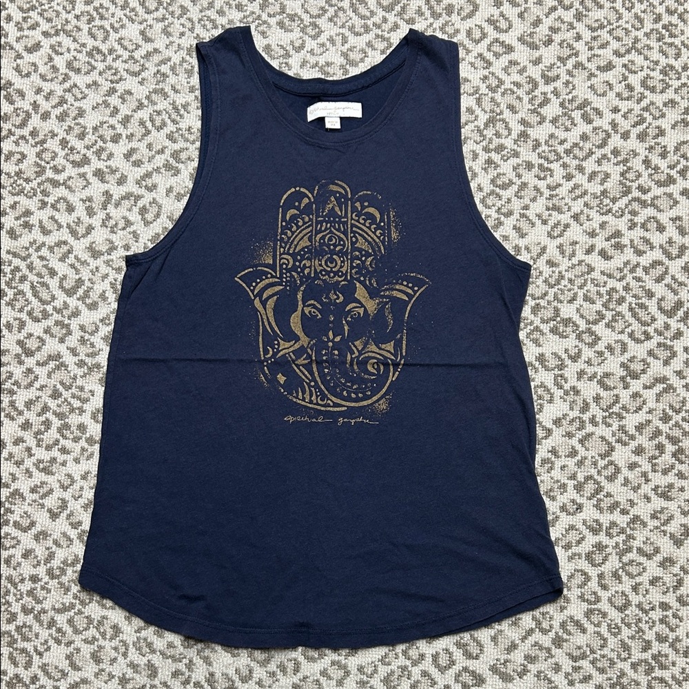 Spiritual Gangster navy tank top sz Medium